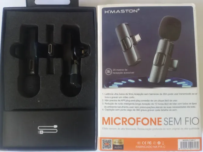 MICROFONE S/ FIO MK17 HMASTON NOVO