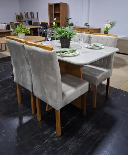 Mesa de Jantar Alice elegante 1.20x90m