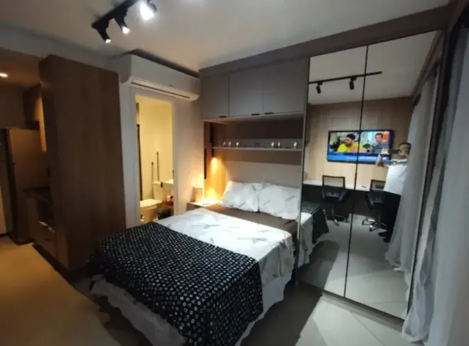 Studio moderno para venda ou locação na Consolação, São Paulo-SP: 1 quarto, 1 banheiro, 25