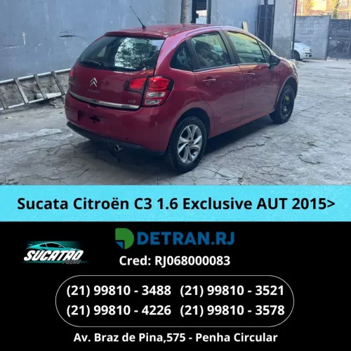 SUCATA CITROEN C3 TENDENCE 1.6 AUTOMÁTICO 2015 
