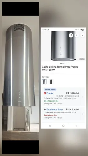 Coifa Franke de Ilha Túnel (tubular)