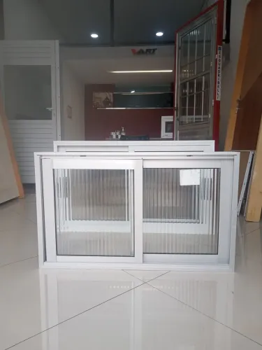 Janela linha suprema 1,00 X 60 vidro canelado vidro fosco 
