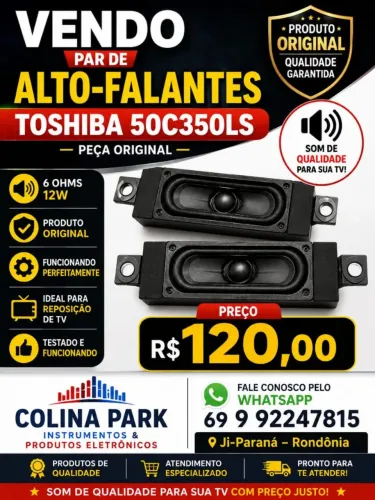 Par Alto falante Smart Tv Toshiba 50C35OLS