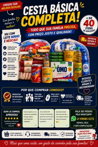 Cesta Básica Completa - Mais de 40 Itens | Entrega Rápida no RJ