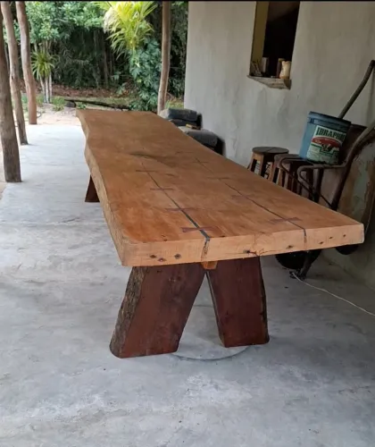 Mesa rústica de 3 metros