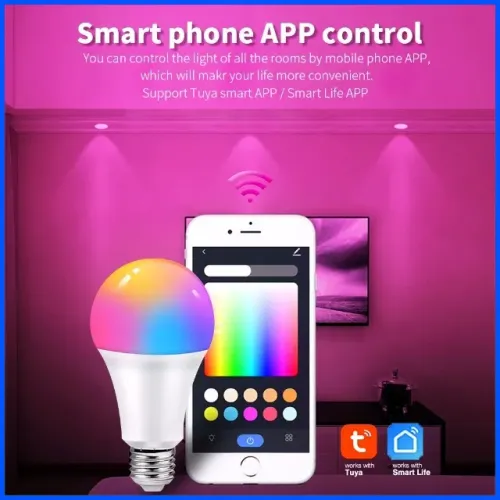 E27 10W Lâmpada Smart com Alexa - Controle via Wifi Pronta Entrega