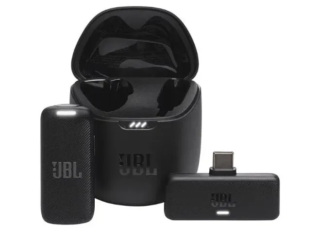 JBL, Microfone Sem Fio, Quantum Stream Wireless, Lapela, USB-C - Preto<br>