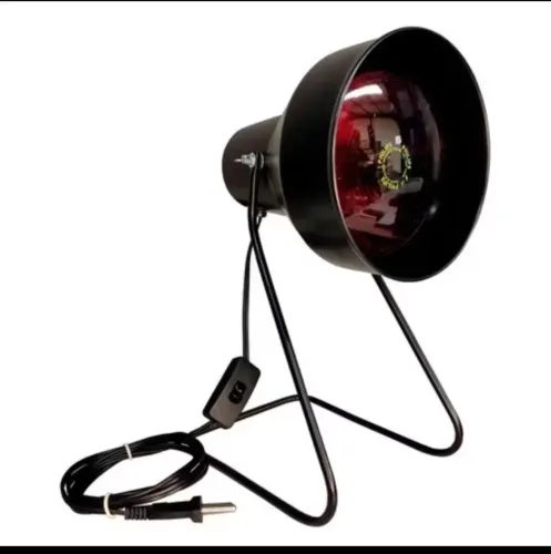 Suporte Fisioterapia Preto + Lâmpada Infravermelho 250w 110 110v