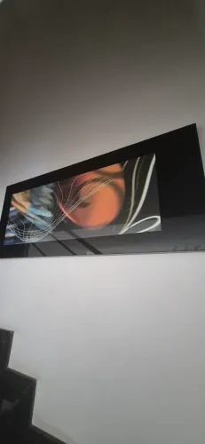 Quadro abstrato espelhado grande-Luxo e sofisticação 