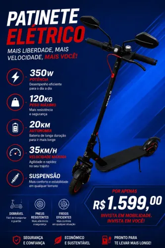 Patinete elétrico 350w