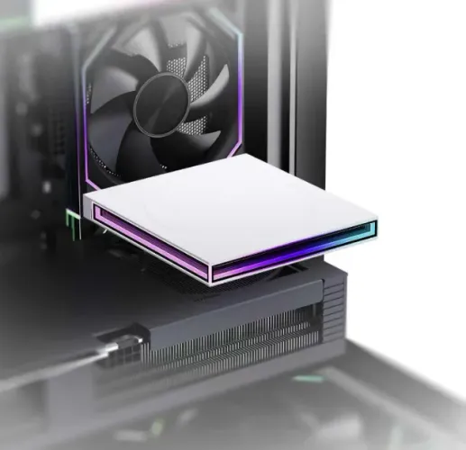 Suporte para Figure ARGB para Gabinete PC Flutuante com Design Infinito 120mm Branco