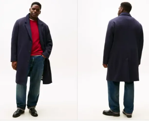 Wool-Blend Casual Coat (Casaco casual em mistura de lã)