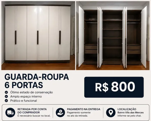 Guarda roupa 6 portas