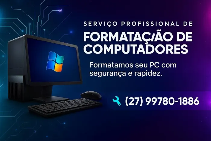 Formatação de computadores e notebook a domicílio