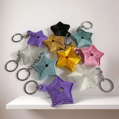 Chaveiro Fidget Estrela Anti-Stress | Impressão 3D