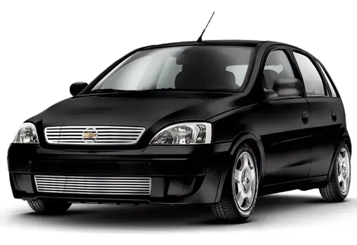 Grade Aço Inox Corsa 02/07 Montana 03/10 Filetes C/ Logotipo