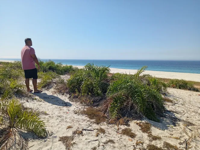 Terreno de frente para praia