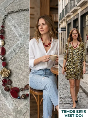 PEÇA ÚNICA: Colar Artesanal Exclusivo - Design Autoral e Material Premium
