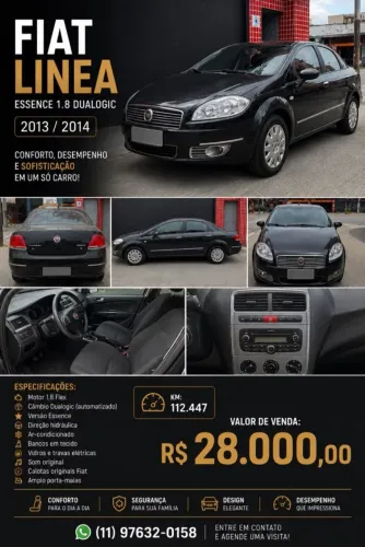 Fiat Linea Essence 1.8 Flex 16V 4P 2014