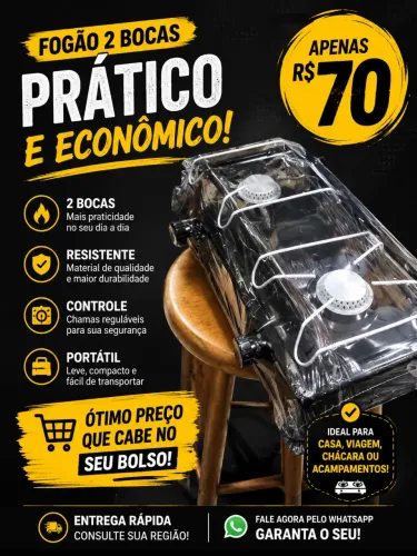 Fogão gás 2 bocas