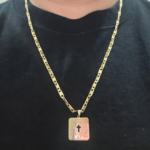 Corrente de ouro 18k Piastrine maciça.