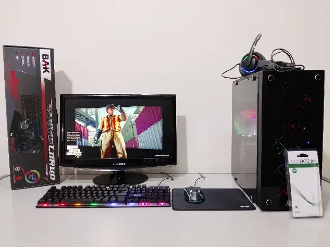 PC GAMER COMPLETO, "BARATINHO" CORE I7, PLACA DE VÍDEO, 16GB, WIFI, SSD240GB, ENTREGO