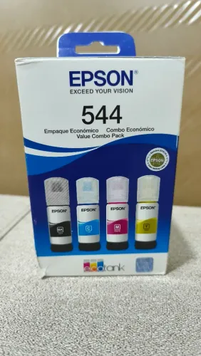 Melhor Valor Kit Carregamento Econômico Epson 4 Garrafas de Tinta 544 Ecotank T544520 - 4P