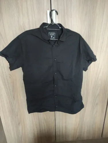 Camisa marga curta, n. 2 (37/38), na cor preta