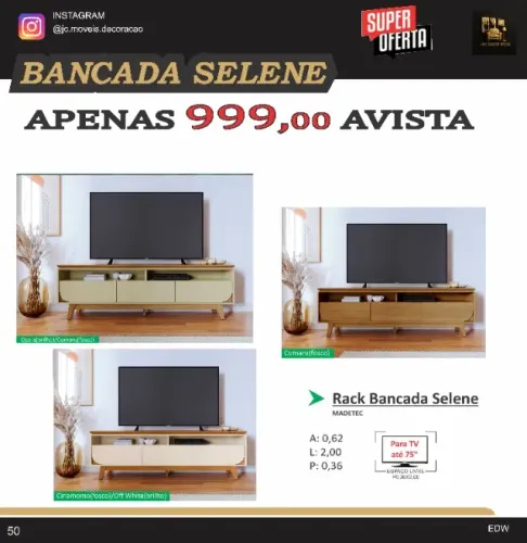 BANCADA SELENE 2M