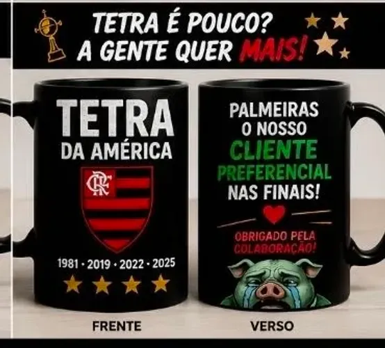 Caneca personalizada flamengo tetra