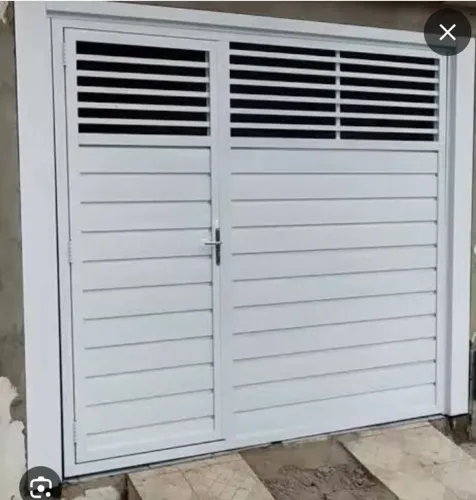 Portão de Aço Branco com Design Moderno vários modelos