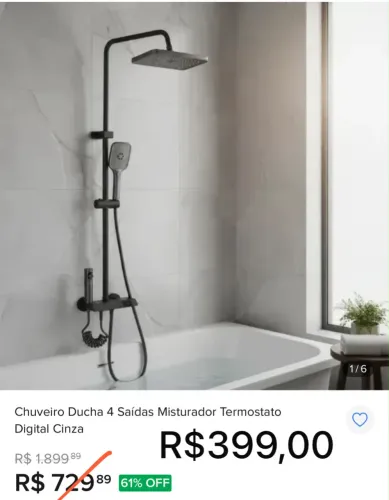 Chuveiro ducha 4 saídas 