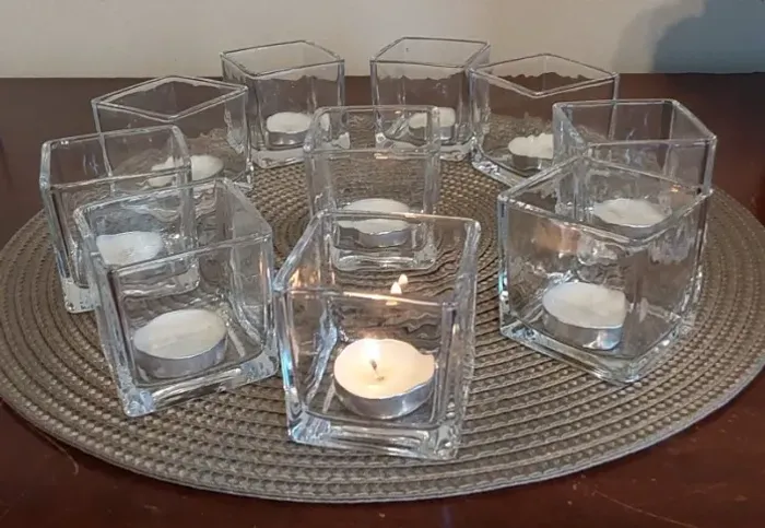 Castiçal para Vela Réchaud - Conjunto com 10 unidades de 6cm x 6cm