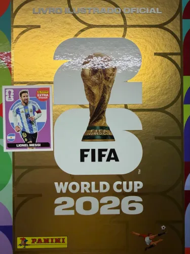 Figurinha Extra Legend Lionel Messi Lilás Copa do Mundo 2026 Panini