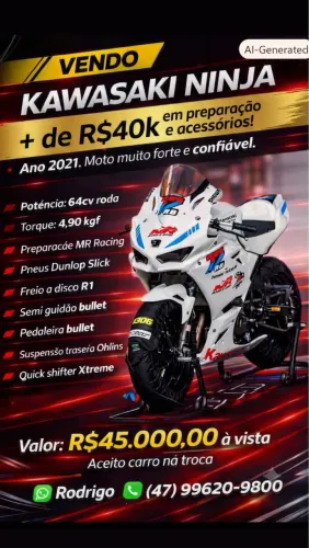 KAWASAKI NINJA 400R PISTA/ COMPETIÇÃO
