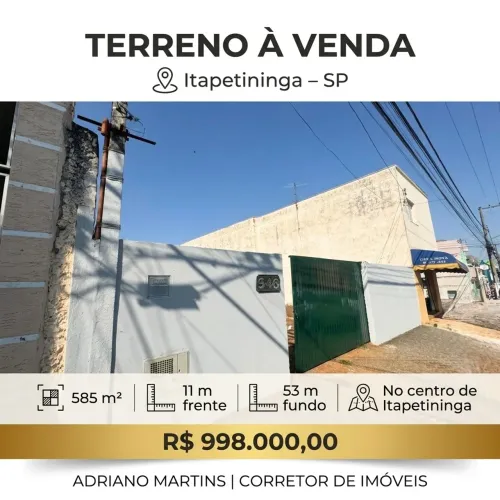Terreno comercial para venda em Centro, 585m²