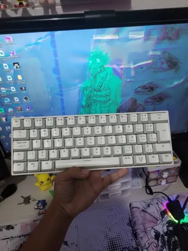 Teclado Mecânico Gamer Husky 60% com Fio RGB Switch Brown