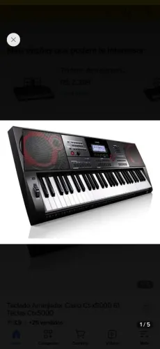 Teclado CASIO CT X5000 na Caixa
