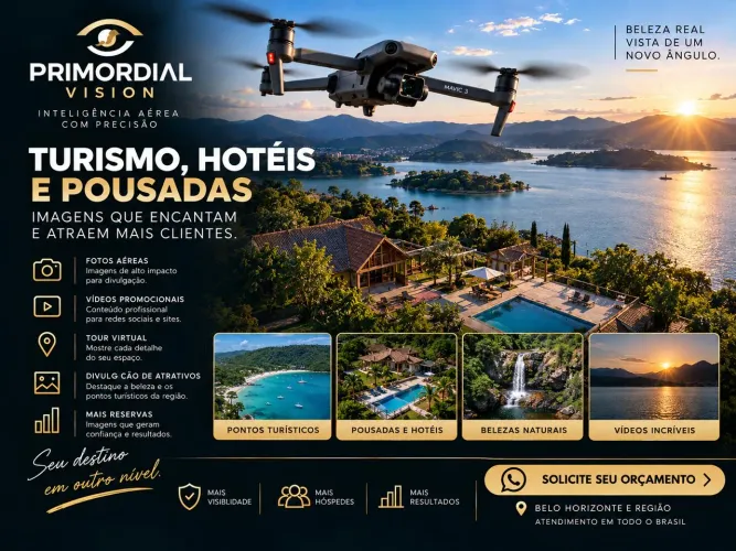 Imagens e vídeos aéreos com drone para divulgação 