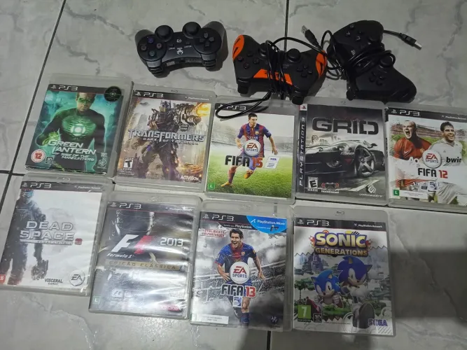 JOGOS DO PS3 E Controles pra vender tudo