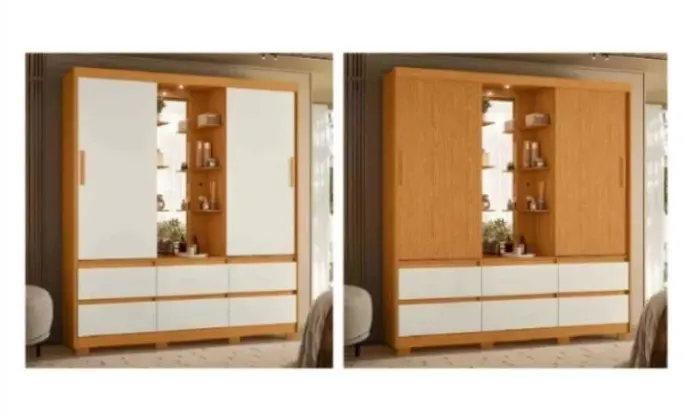 Roupeiro Camarim Atena, Cinamomo/Off White