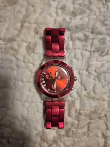 Relogio Swatch Irony Diaphane (Vermelho ou Cereja)