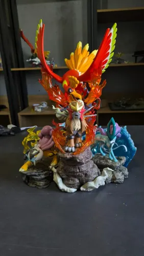 Diorama Ho-oh E Feras Lendarias - Tullio