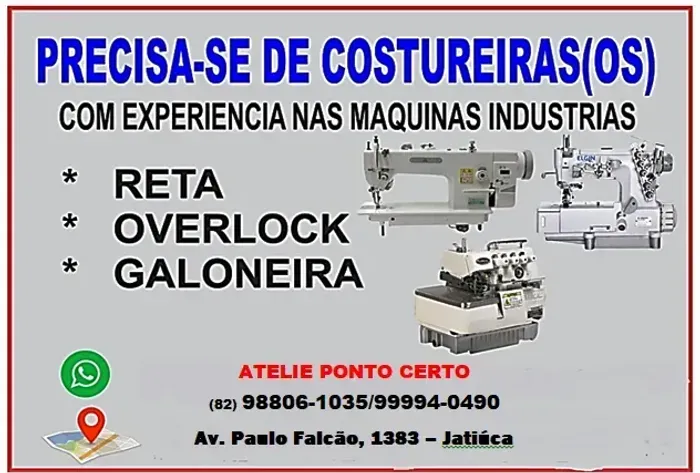 Precisamos de Costureira
