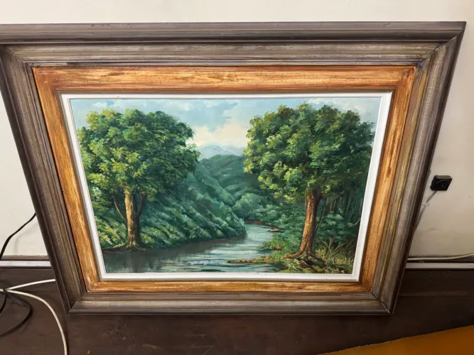 Quadro pintura a óleo usado