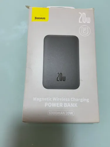 Power Bank com Magsafe Baseus 6000mAh Sem Fio Carregador Magnético 20W