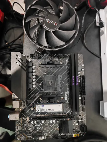 kit placa mãe AMD+memoria ram ddr4 MANCER+SSD kingston 1TB