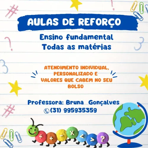 Aulas de reforço e acompanhamento pedagógico 
