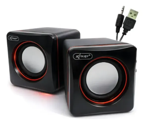 Caixa De Som Mini Alto-falante Knup 6w UsbCaixa De Som Mini Alto-falante Knup 6w Usb
