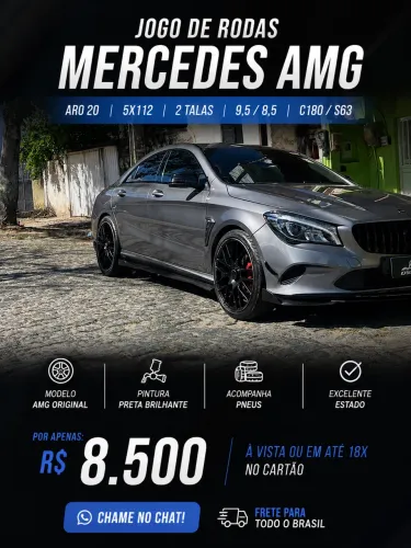 Jogo de Rodas Mercedes AMG Aro 20 com pneus